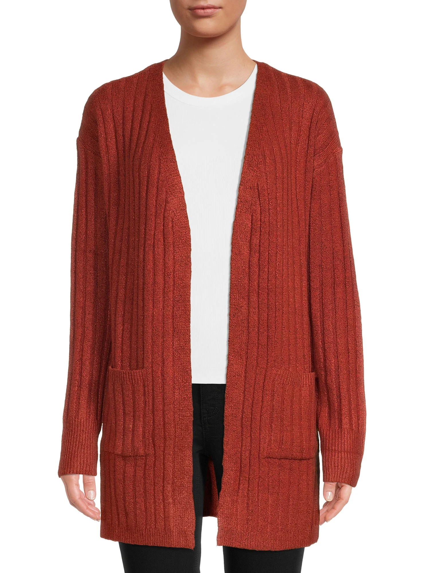 No Boundaries Juniors Lace Up Sweater Cardigan | Walmart (US)