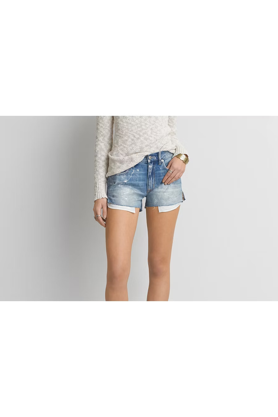 AE Painted Vintage Hi-Rise Festival Short | American Eagle Outfitters (US & CA)