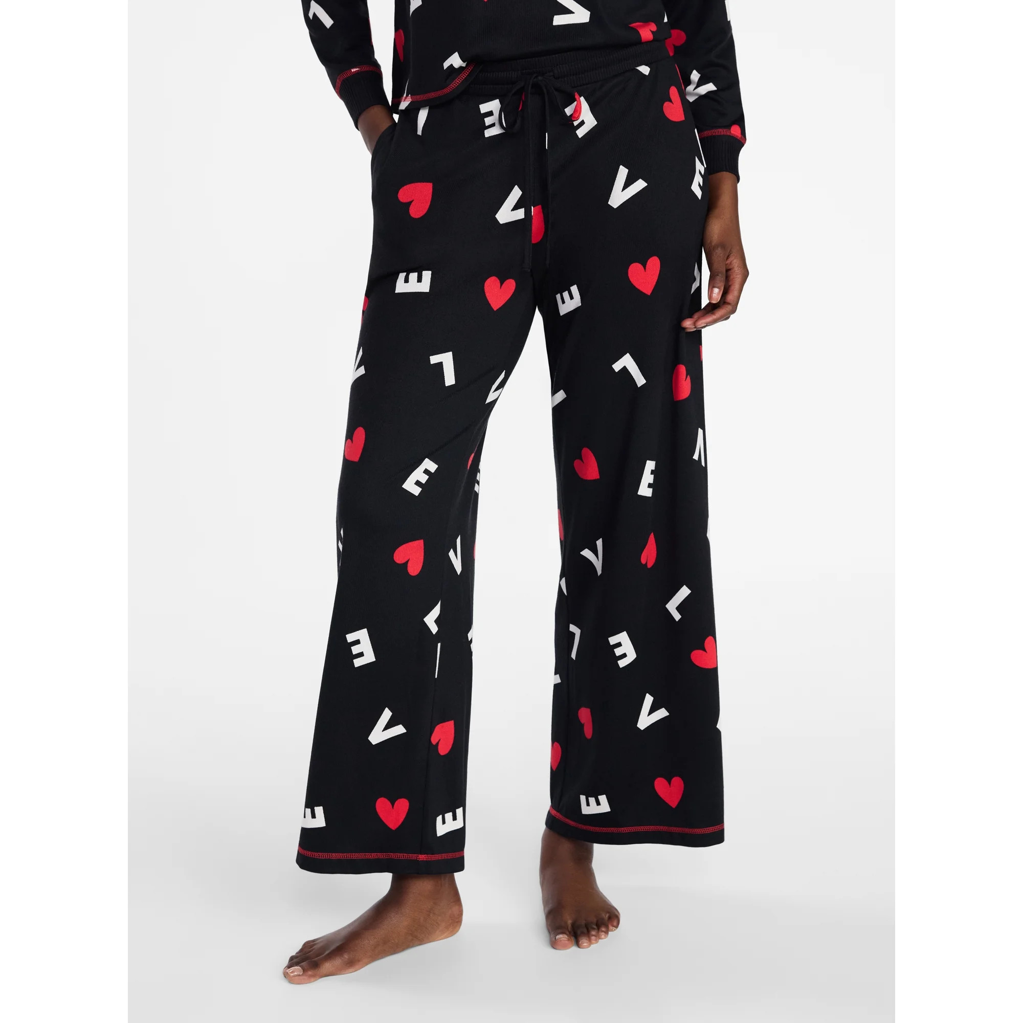 Joyspun Women's Cozy Lounge Collection Hacci Knit Sleep Pants, 29.5'' Inseam, Sizes XS-3X | Walmart (US)