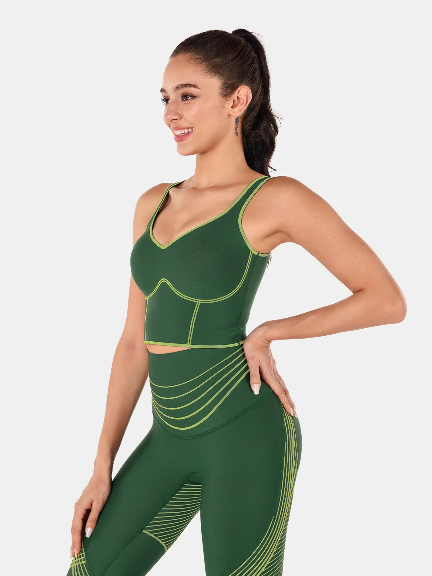 Body Sculpt Bra Tank - Eden Green/Spring Moss / S | Fanka INT
