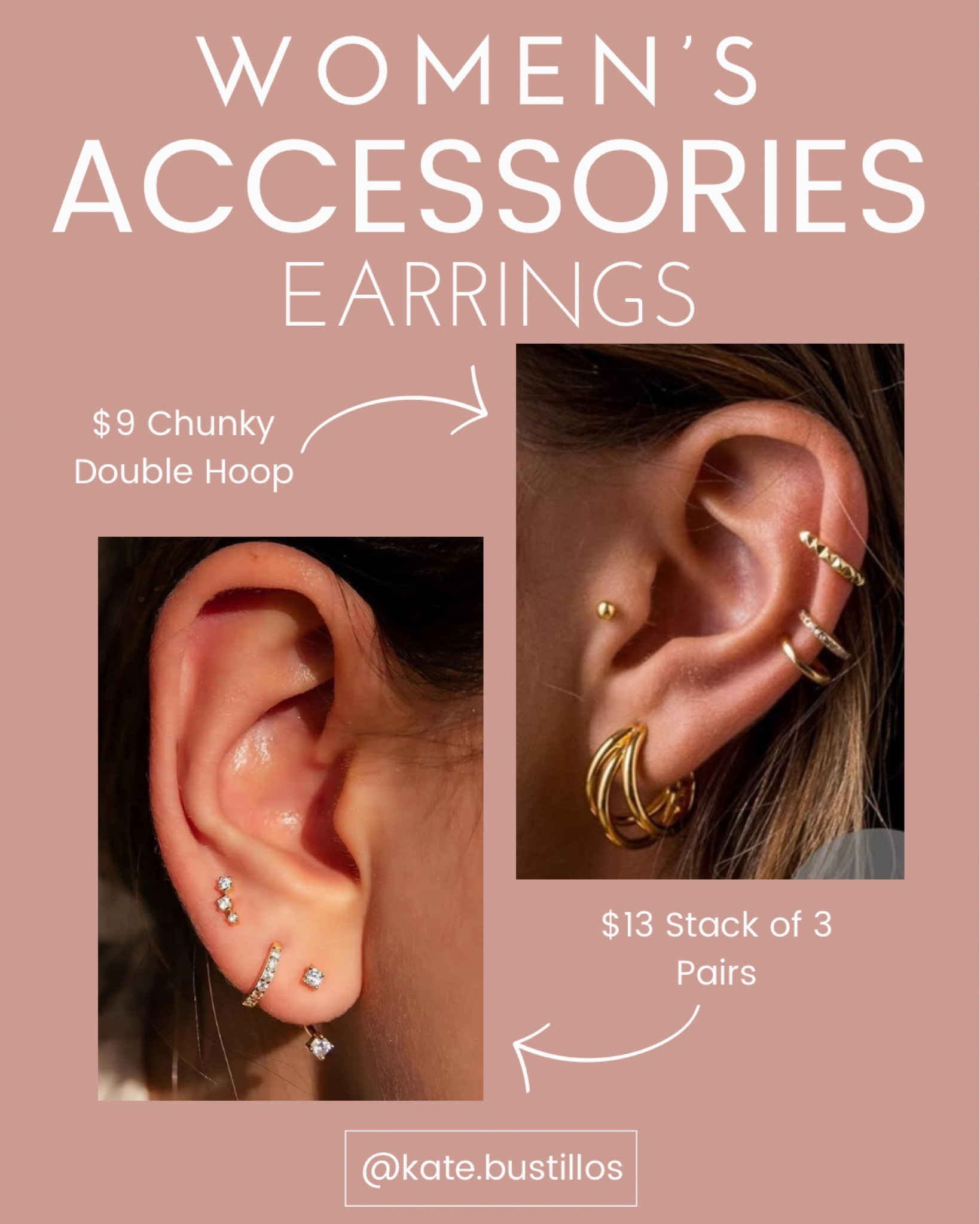 I love these earrings from Amazon for under $14! You have the perfect double hoop for a chunky look, and fun stack to mix up your everyday look ✨ 

#earrings #stack #jewelry #accessories  

#LTKGiftGuide #LTKBeauty #LTKStyleTip