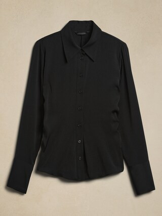 Side-Ruched Blouse | Banana Republic Factory