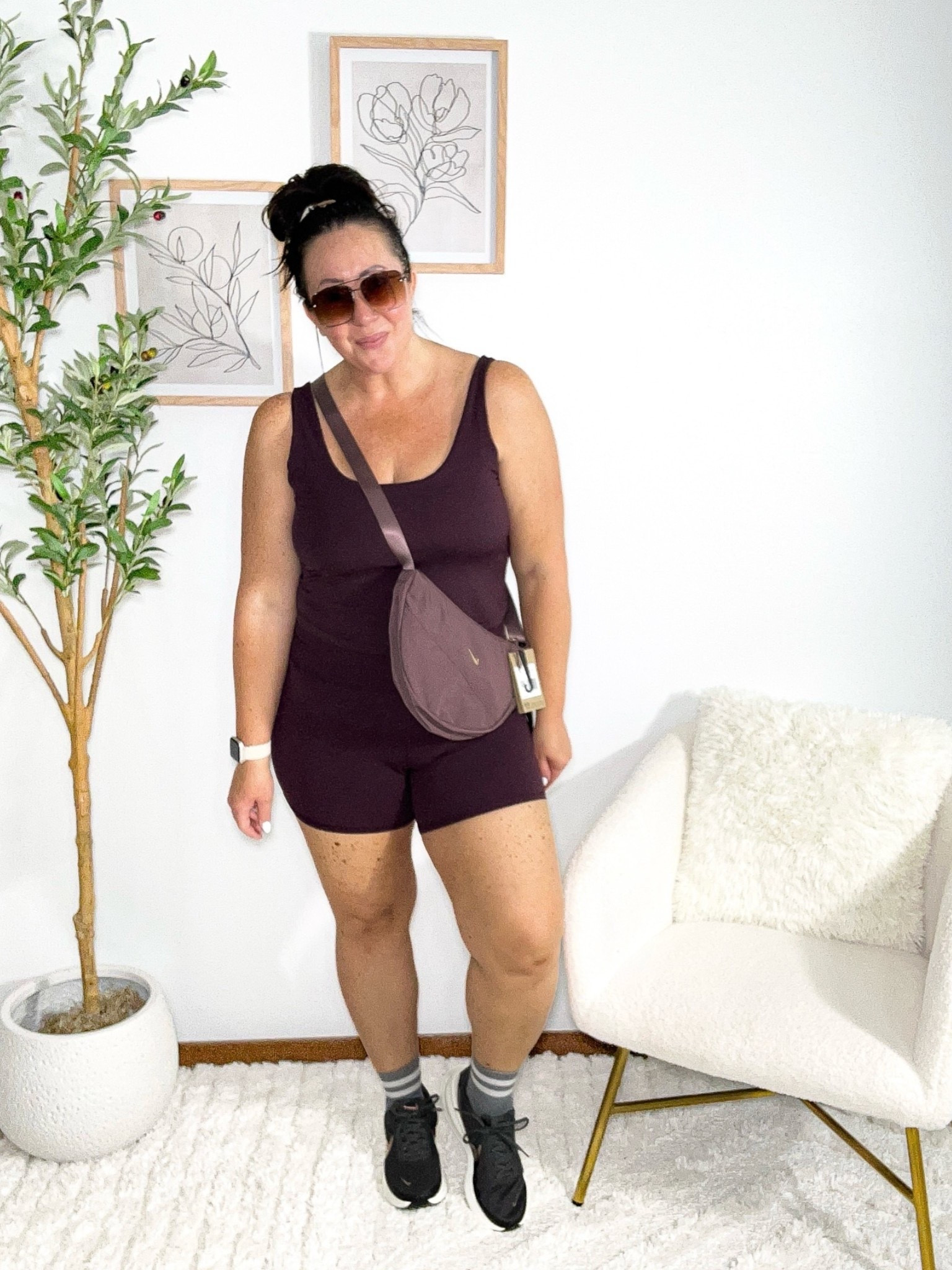Another workout set that I reach for weekly! A few other colors left online!  XL in both the top and shorts. Nike bag is a new fave that I can’t stop using!  Nike running sneakers have been my go-to for my treadmill workouts!  Sized up half a size!

#LTKfitnessgoals #LTKMidsize #LTKOver40