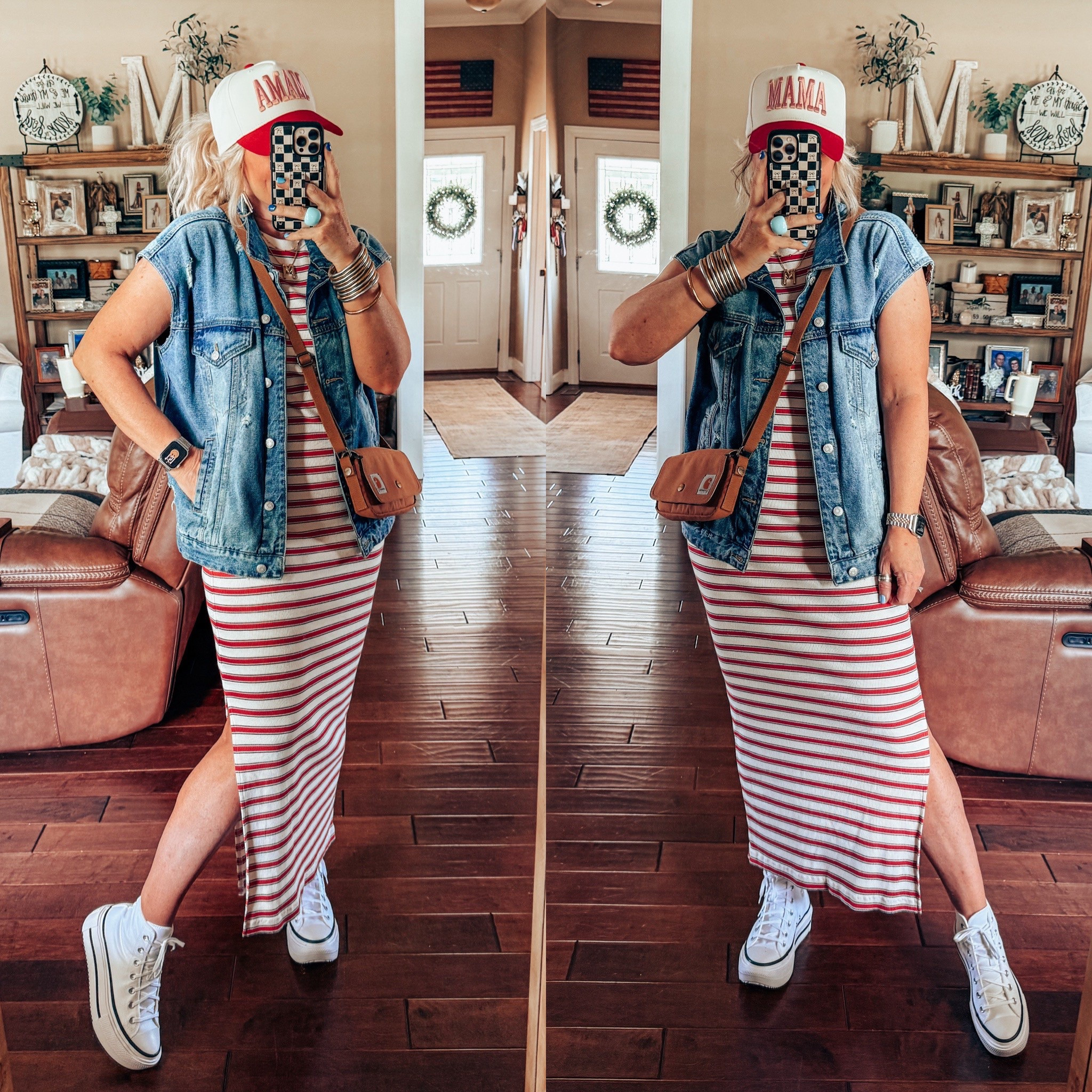Let’s style this $12 Target dress that’s on sale!! It’s so adorable and perfect for Memorial Day! 👏🏼♥️🎯
Dress - M
Denim jacket - M & was a wild fable denim jacket 
Shape wear - M/L
Converse - sized down one 
Hat - @ettaandeast save with code MANDIE15 


#LTKSaleAlert #LTKShoeCrush #LTKStyleTip