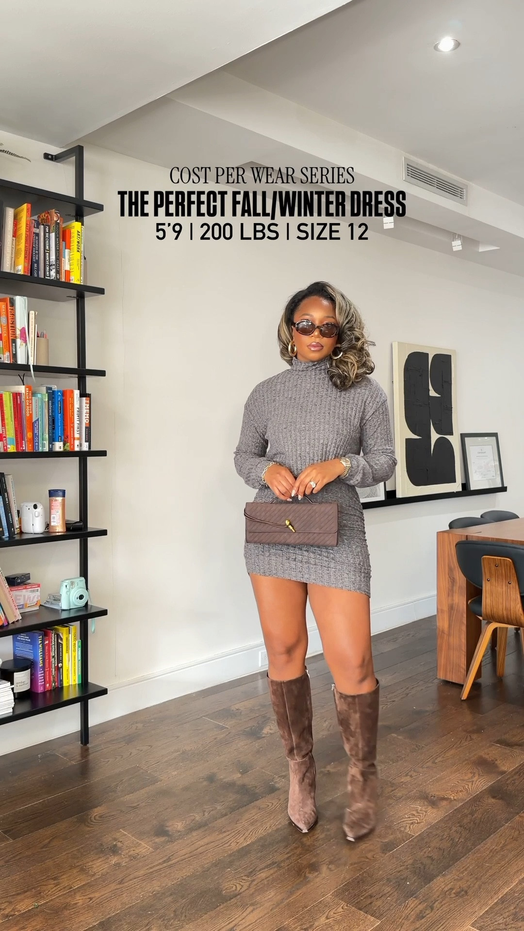 Love these $20 sweater turtleneck dresses 😍 5’9 200 lbs wearing size large in dresses! Wearing a M-L in my Shapewear. Wearing XL in the fur,  medium in the black coat, large in the red blazer, M-L in the suede jacket  

#LTKTall #LTKFindsUnder50 #LTKMidsize