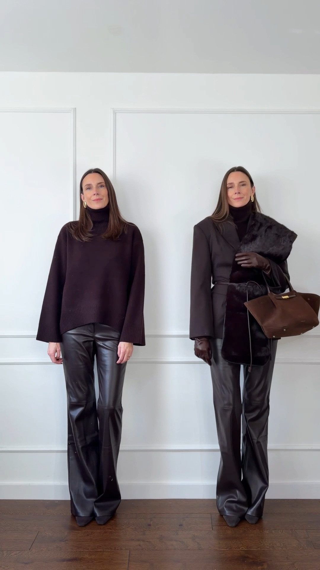 Brown knit, brown sweater, brown faux fur scarf, brown Mongolian coat, brown leather trousers, black leather trousers, leather boots, suede boots, white trousers, burgundy wool coat, chunky cream sweater, chunky cream jumper, brown suede bag

#ltkstyletip

#LTKHoliday #LTKOver40 #LTKSeasonal