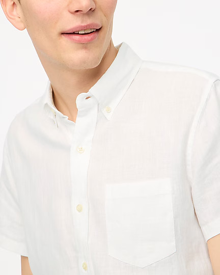 Short-sleeve linen-blend shirt | J.Crew Factory