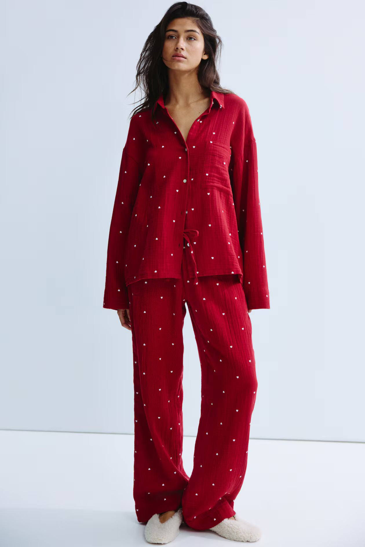Cotton muslin pyjamas | H&M (UK, MY, IN, SG, PH, TW, HK)