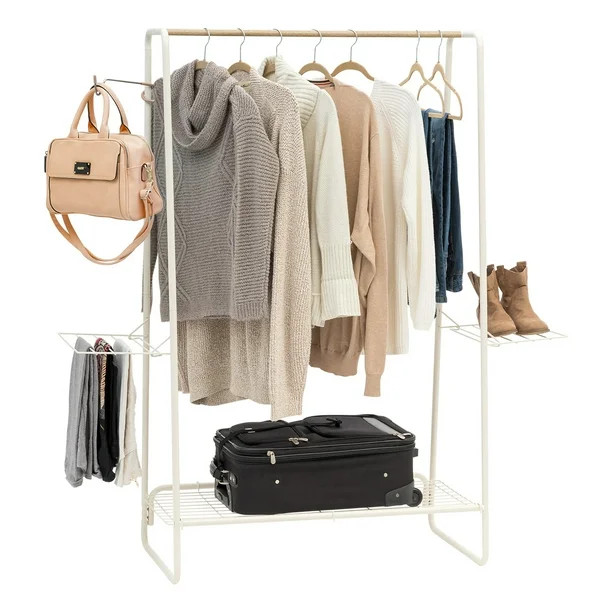 IRIS USA Metal Garment and Accessories Rack, White, Large | Walmart (US)