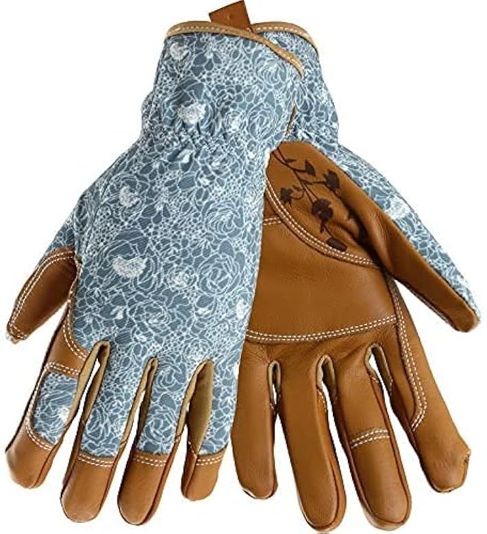 Style Selections Womens Large BeigeTurquoise Leather Garden LW88100-WL | Amazon (US)