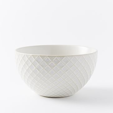 Textured Stoneware Bowls, White | West Elm (US)