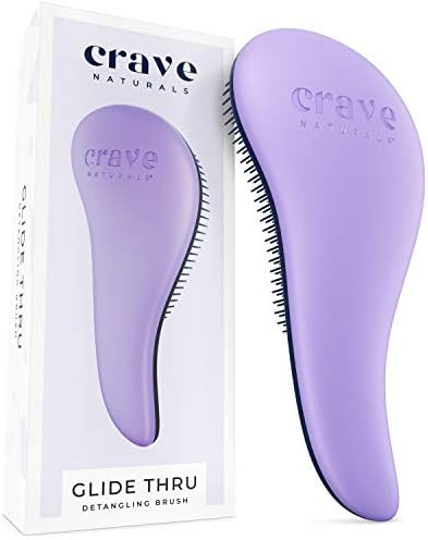 Crave Naturals Glide Thru Detangling Brush for Adults & Kids Hair. Detangler Hairbrush for Natura... | Amazon (US)