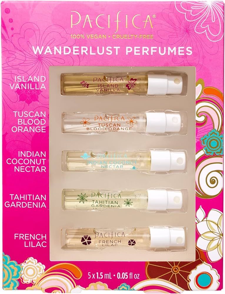 Pacifica Beauty, Wanderlust Spray Perfume Trial Set, Featuring Island Vanilla Mini, 5 Scents, Fra... | Amazon (US)