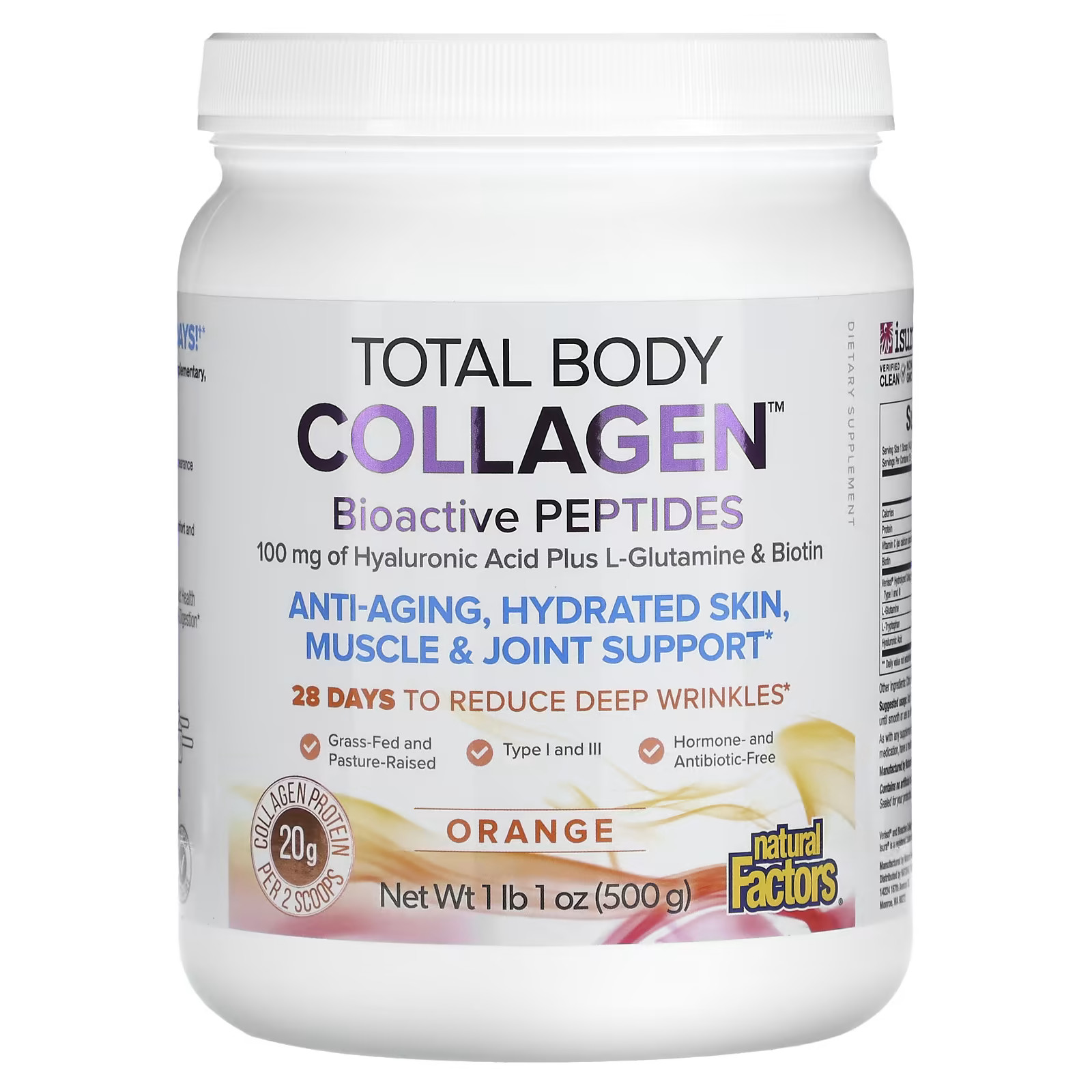 Total Body Collagen, Bioactive Peptides, Orange, 1 lb 1 oz (500 g) | iHerb