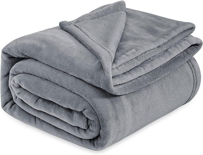 Bedsure Fleece Bed Blankets Queen Size Grey - Soft Lightweight Plush Fuzzy Cozy Luxury Blanket Mi... | Amazon (US)