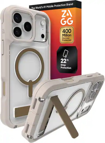 ZAGG - Rainier Snap with Kickstand for Apple iPhone 17 Pro Max - Sandstone | Best Buy U.S.