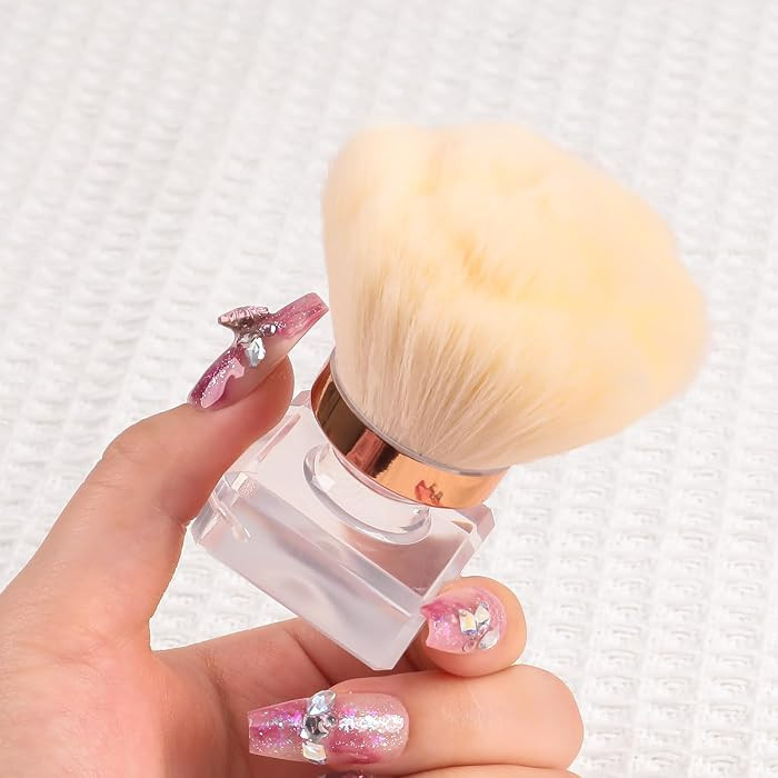 ANGNYA Nail Dust Brush Fluffy Dip Powder Dust Remover Brush Clean Up Tools | Amazon (US)
