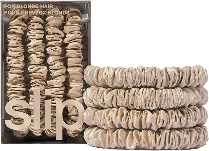 slip Skinny Blonde Scrunchies - Back to Basics - Anti-Crease, Anti-Breakage Slipsilk Design Prote... | Amazon (UK)