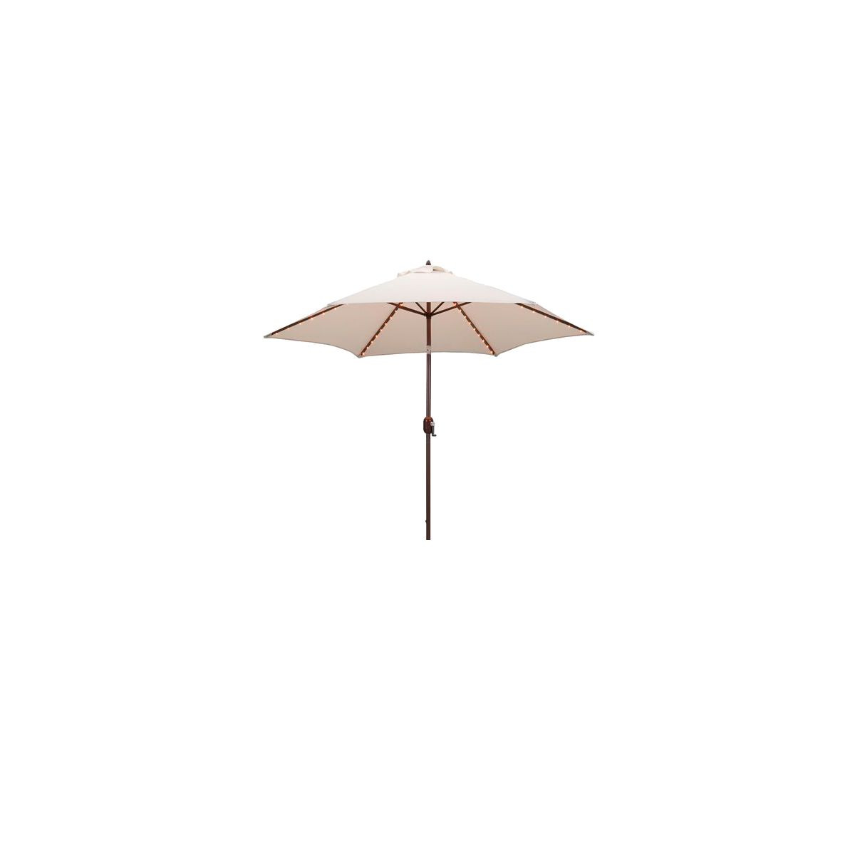 9' x 9' Round Lighted Patio Umbrella Cream - Tropishade | Target