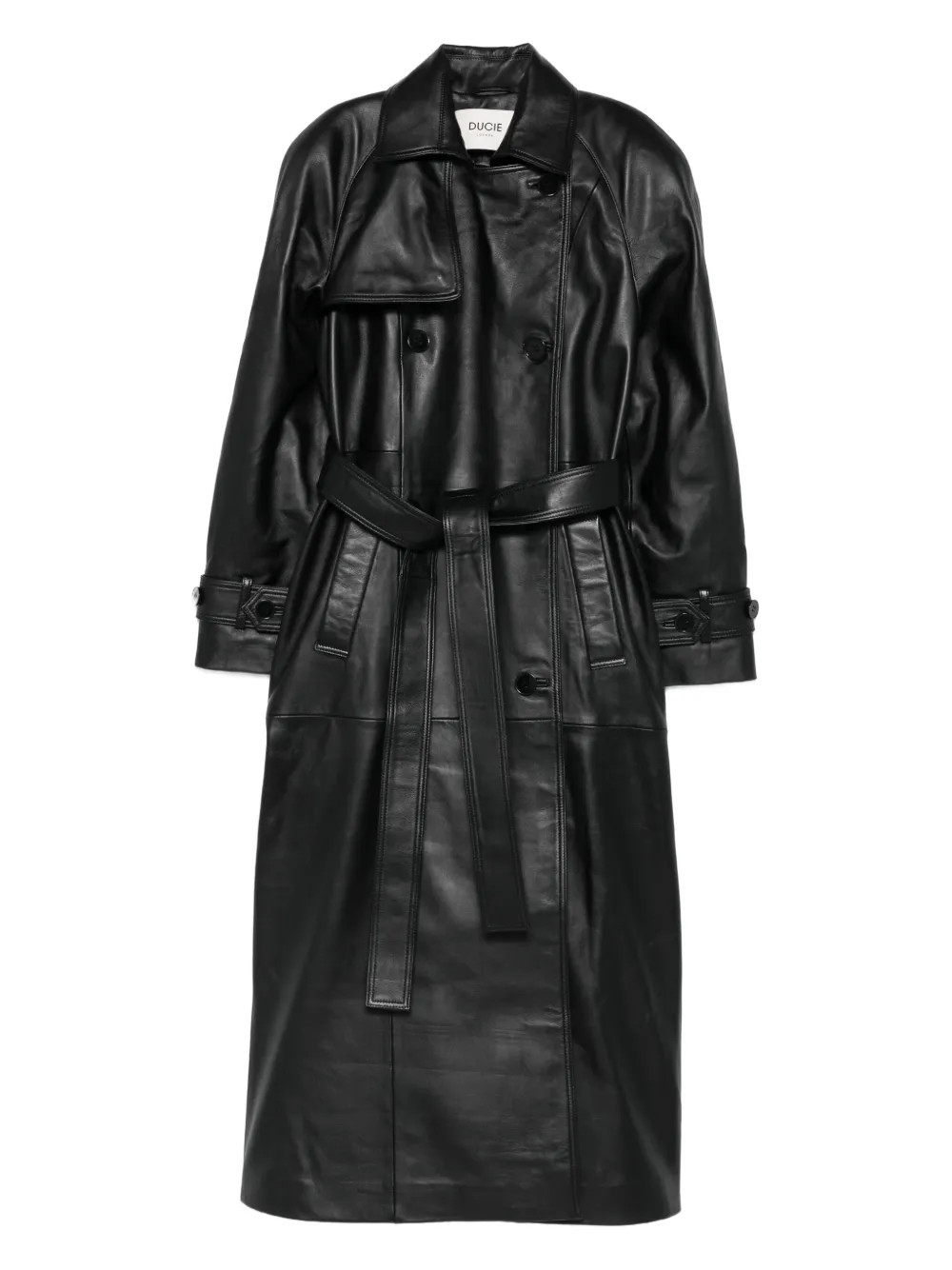 Corrin buttoned belted leather trench | Farfetch Global
