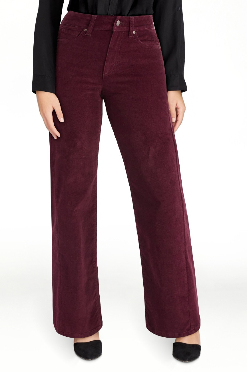 Time and Tru Women's Velvet Wide Leg Pants, 32" Inseam, Size 0-20 | Walmart (US)