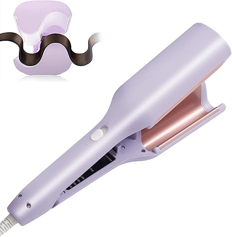 Wave Curling Iron, Anti-Scald Hair Crimper, 2 Barrel Ionic Wavy Hair Curler for Women, 2 inch Fas... | Amazon (US)