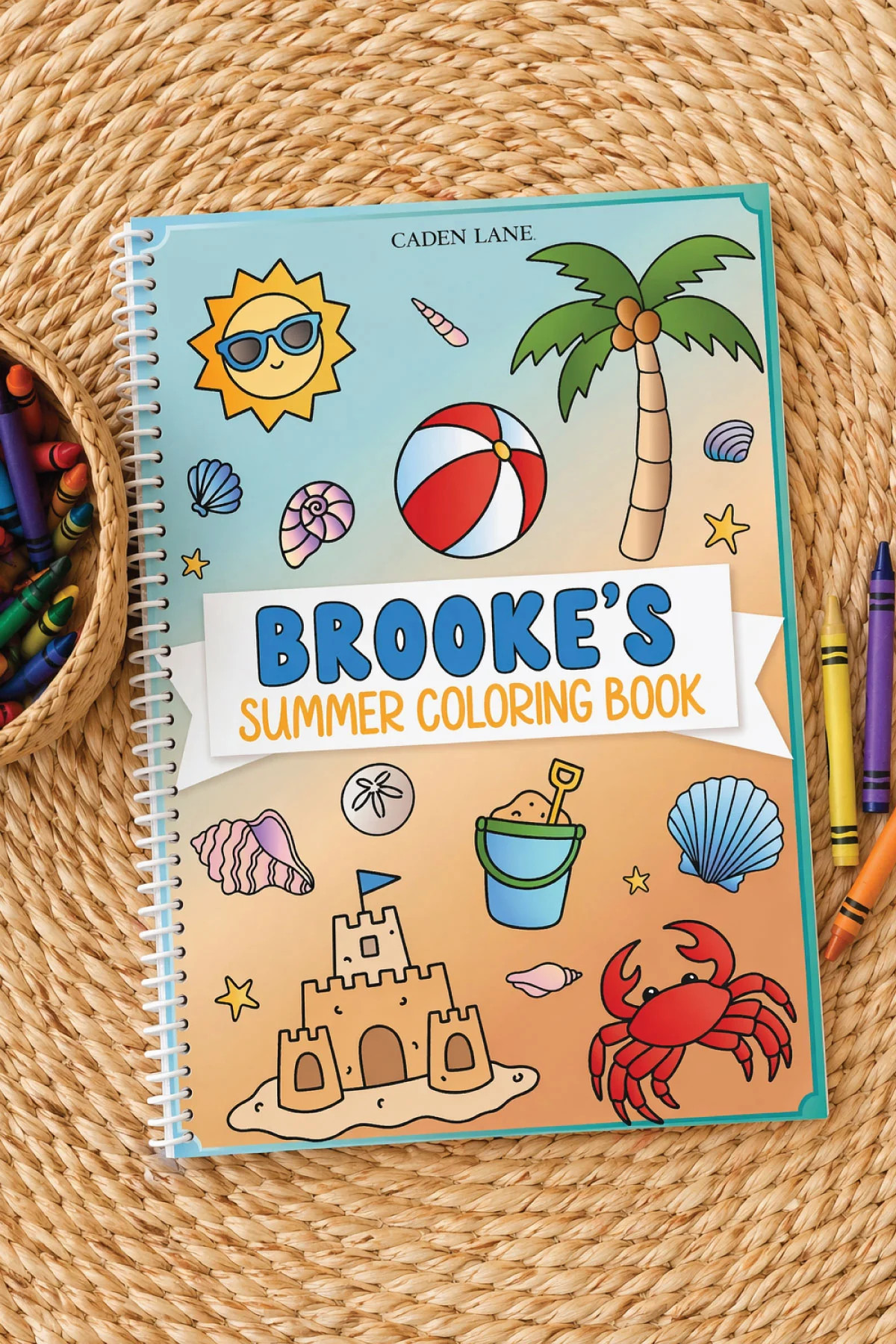 Personalized Coloring Book | Beach Bash | Caden Lane