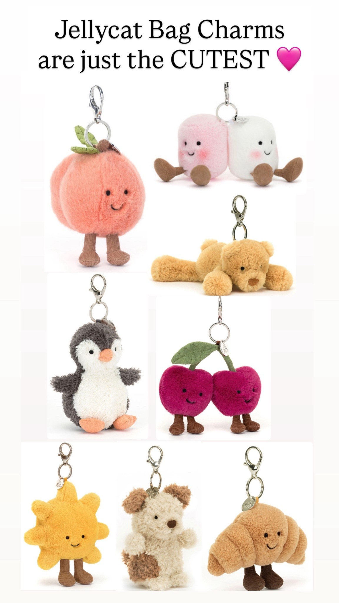 Jellycat bag charms for kids 🩷

#LTKKids