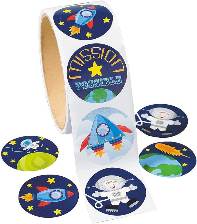 Fun Express Space Stickers (100 pieces) Stationery, Stickers, Classroom Incentives, Party Favors | Amazon (US)