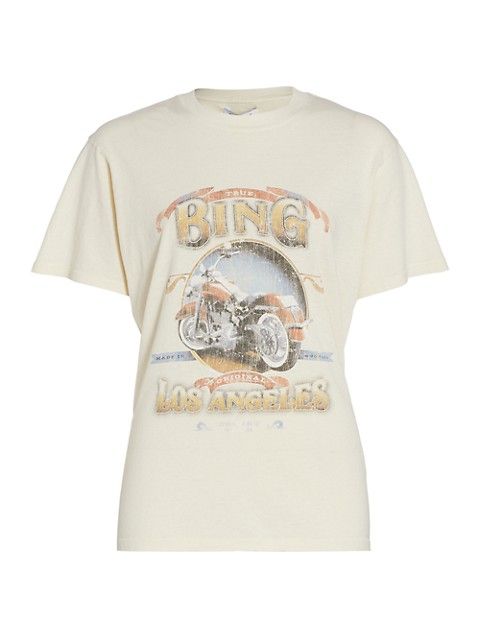 ANINE BING Lili Biker Graphic T-Shirt | Saks Fifth Avenue
