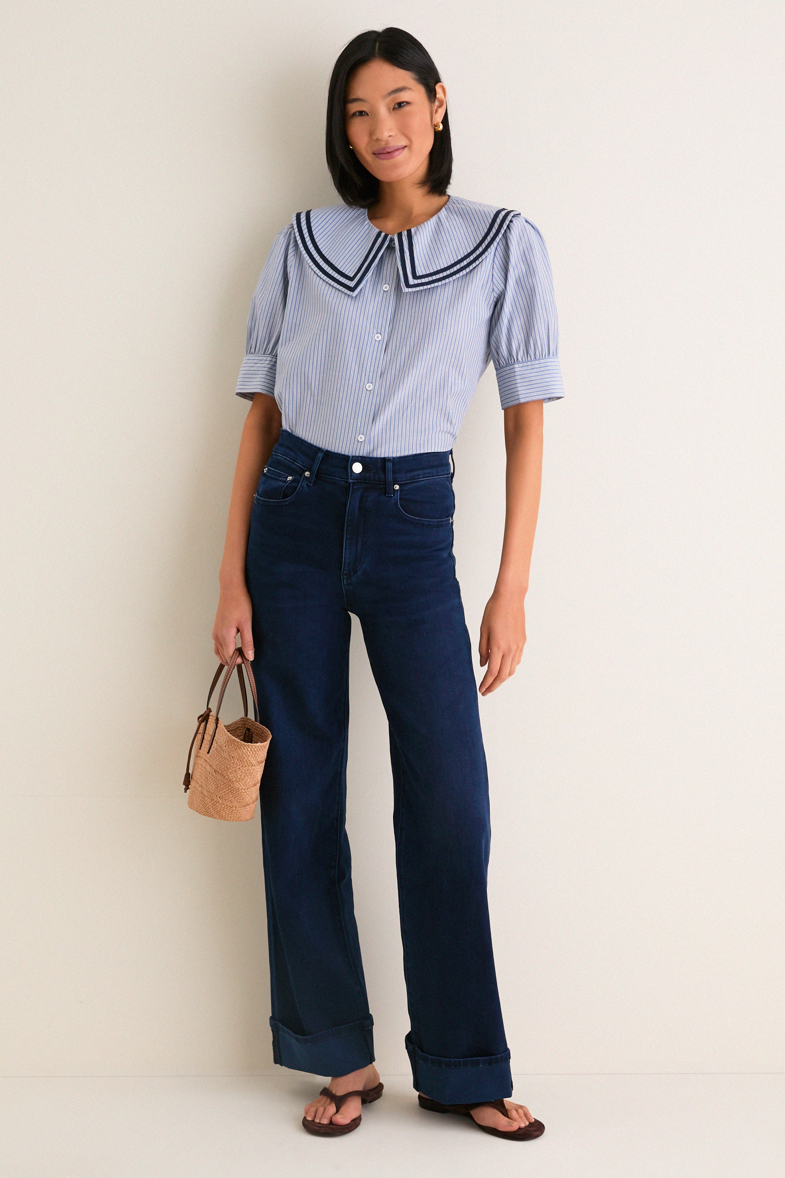 Parisian Stripe Renee Blouse | Tuckernuck (US)