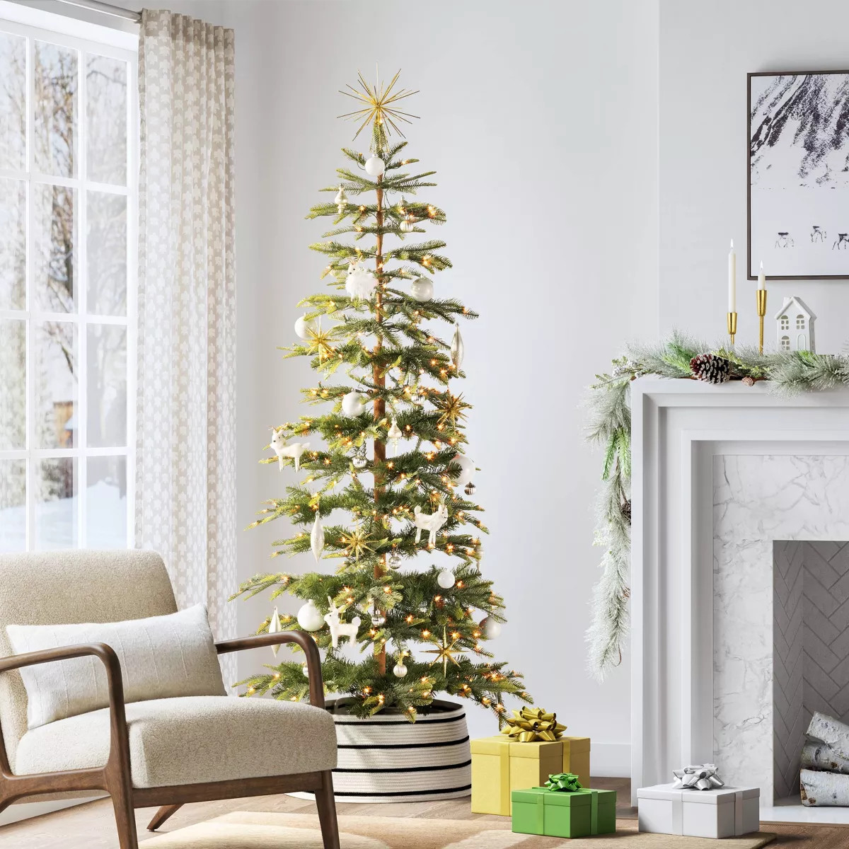 6.5' Pre-lit Indexed Sierra Pine Artificial Christmas Tree White Lights - Wondershop™ | Target