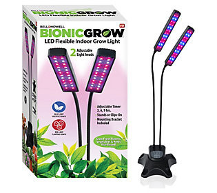 Bell + Howell Bionic Grow Flexible Indoor Grow Light 2 Heads | QVC