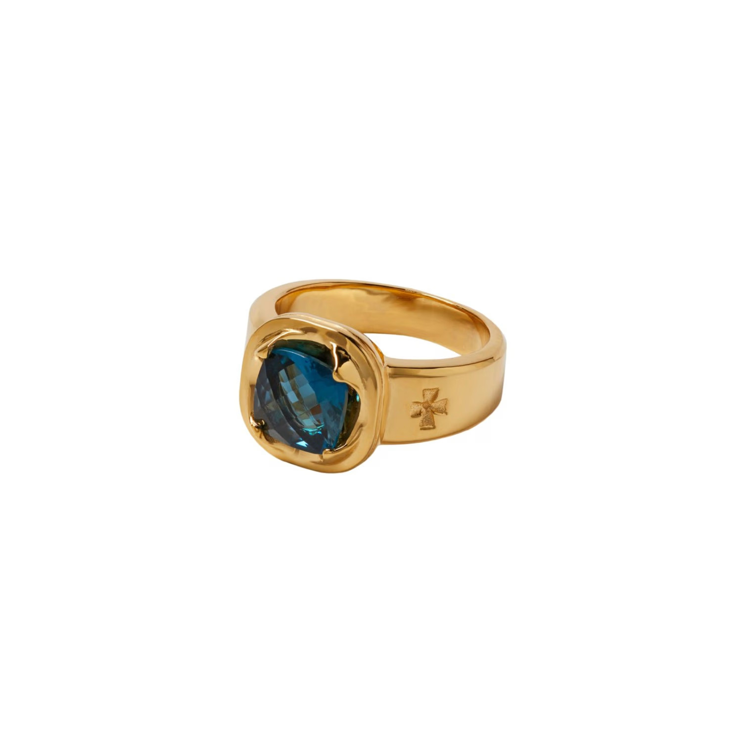Leclat Cushion Gold Ring | Wolf & Badger