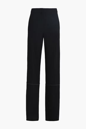 Striped crepe wide-leg pants | The Outnet Global