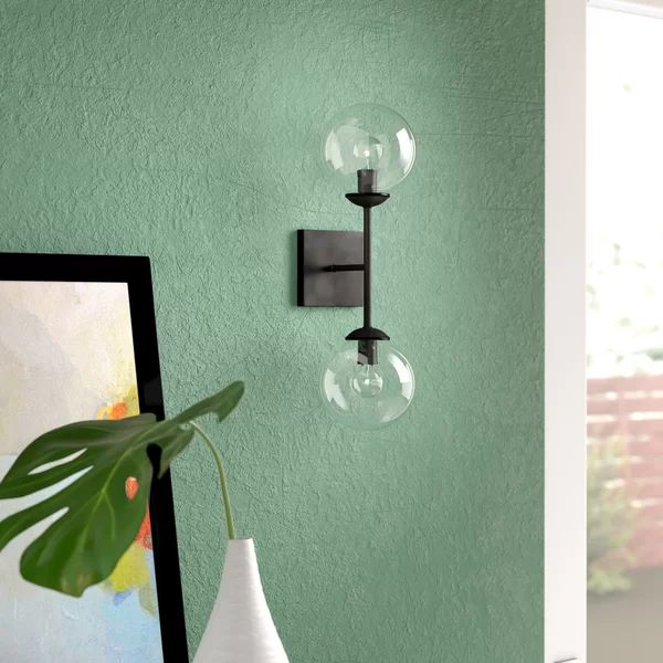 Marianna 2 - Light Dimmable Black Armed Sconce | Wayfair North America
