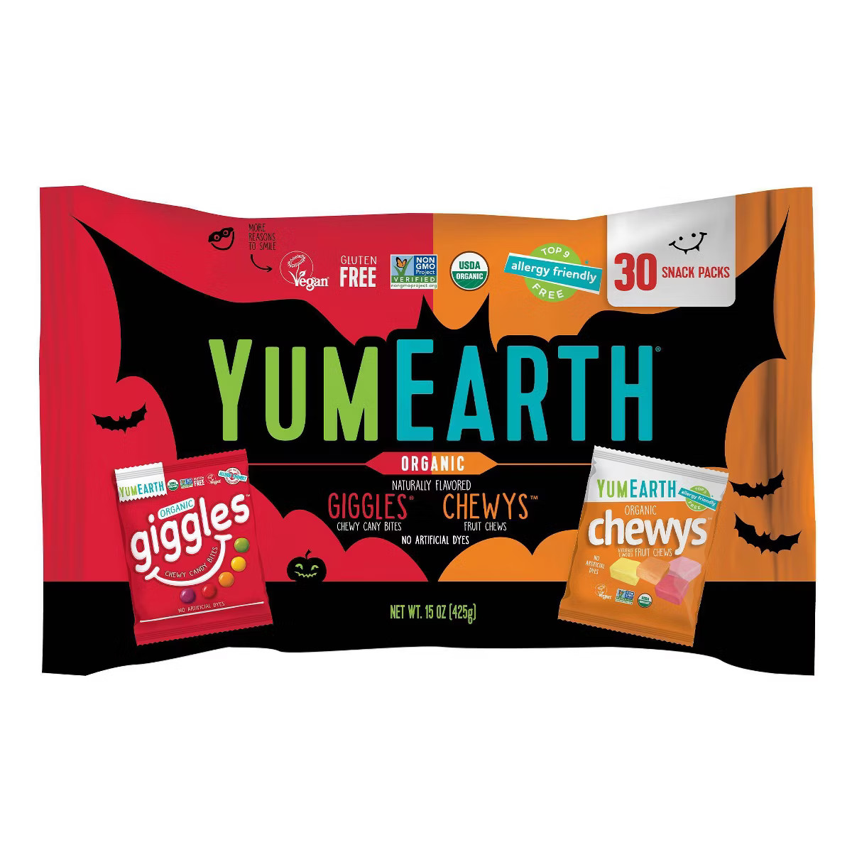 YumEarth Halloween Giggles & Chewys Candies - 15oz/30ct | Target