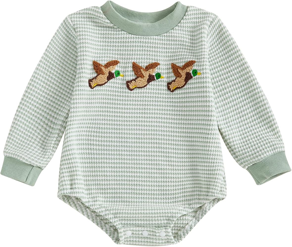 VISGOGO Unisex Baby Boy Girl Romper Waffle Newborn Infant Onesie Clothes Long Sleeve Bubble Overs... | Amazon (US)