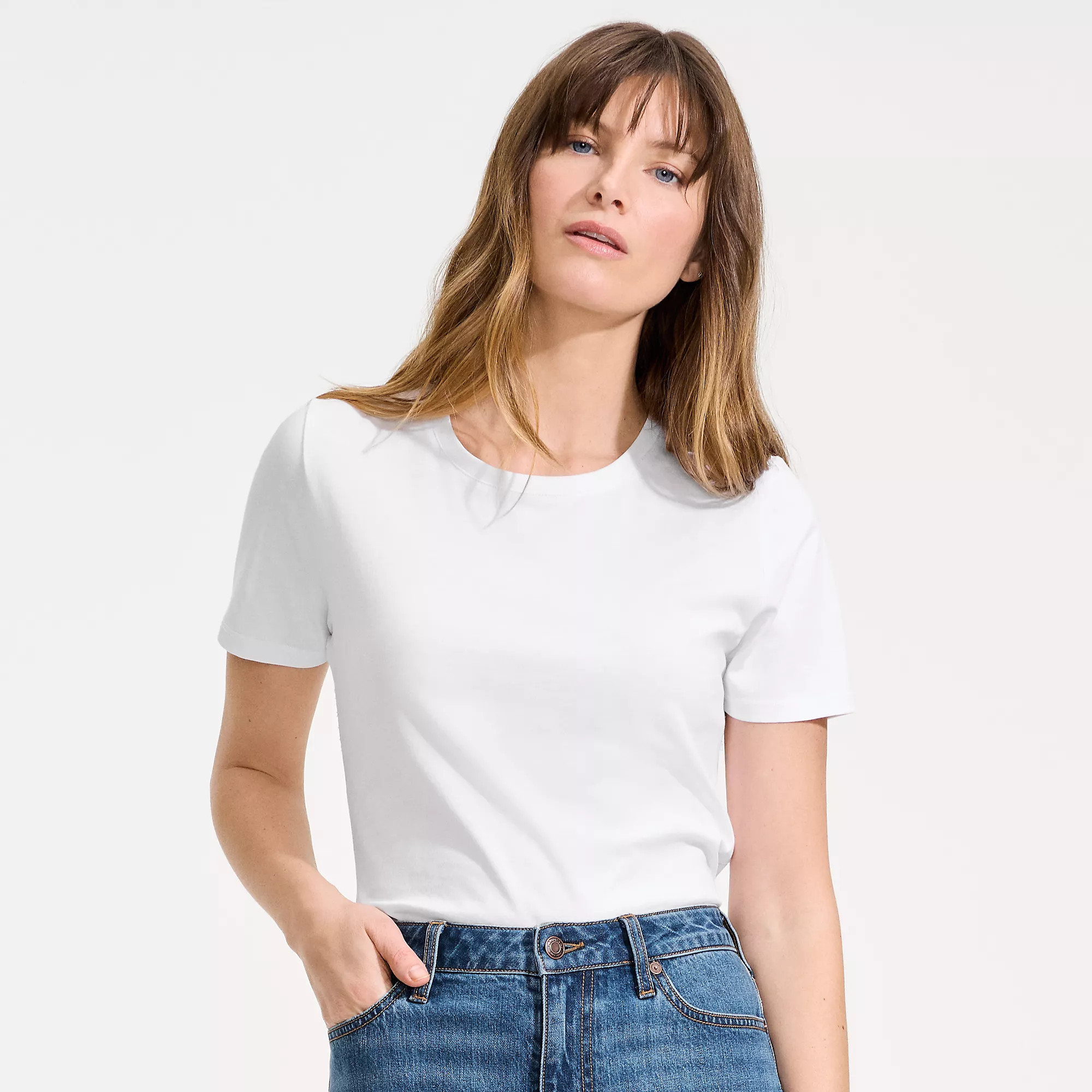 Supima Cotton Crewneck T-Shirt | Lands' End (US)