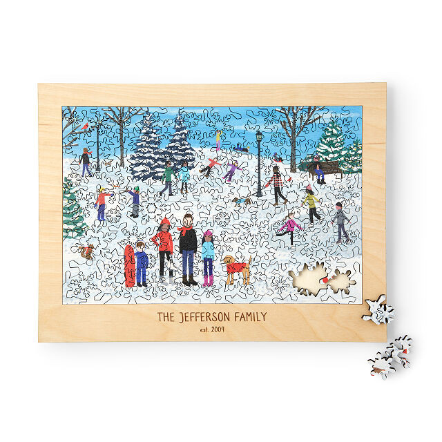 Family Snow Day Personalized Puzzle | UncommonGoods