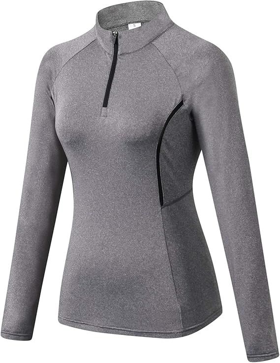 WOWENY UPF 50 Long Sleeve Women Shirts, 1/4 Zip Workout Hoodies for Women SPF Shirt, Lightweight ... | Amazon (US)