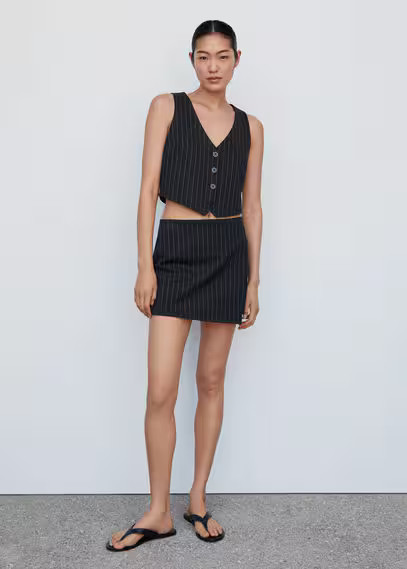 Knit wrap miniskirt -  Women | Mango United Kingdom | MANGO (UK)