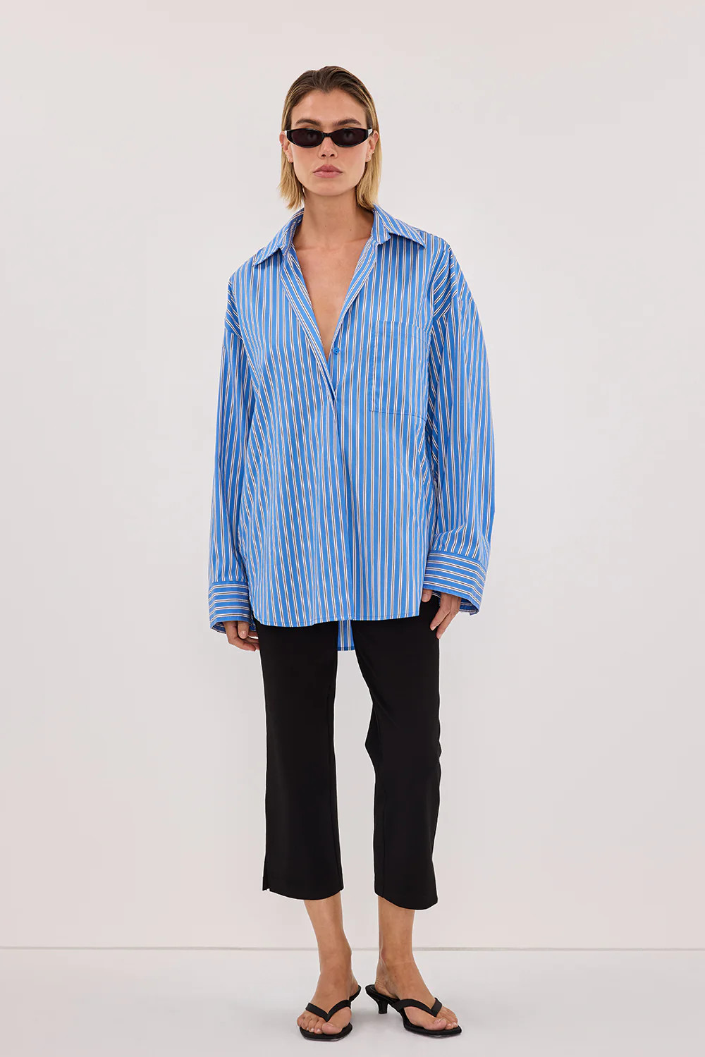 MISHA AZURE STRIPE SHIRT | DISSH