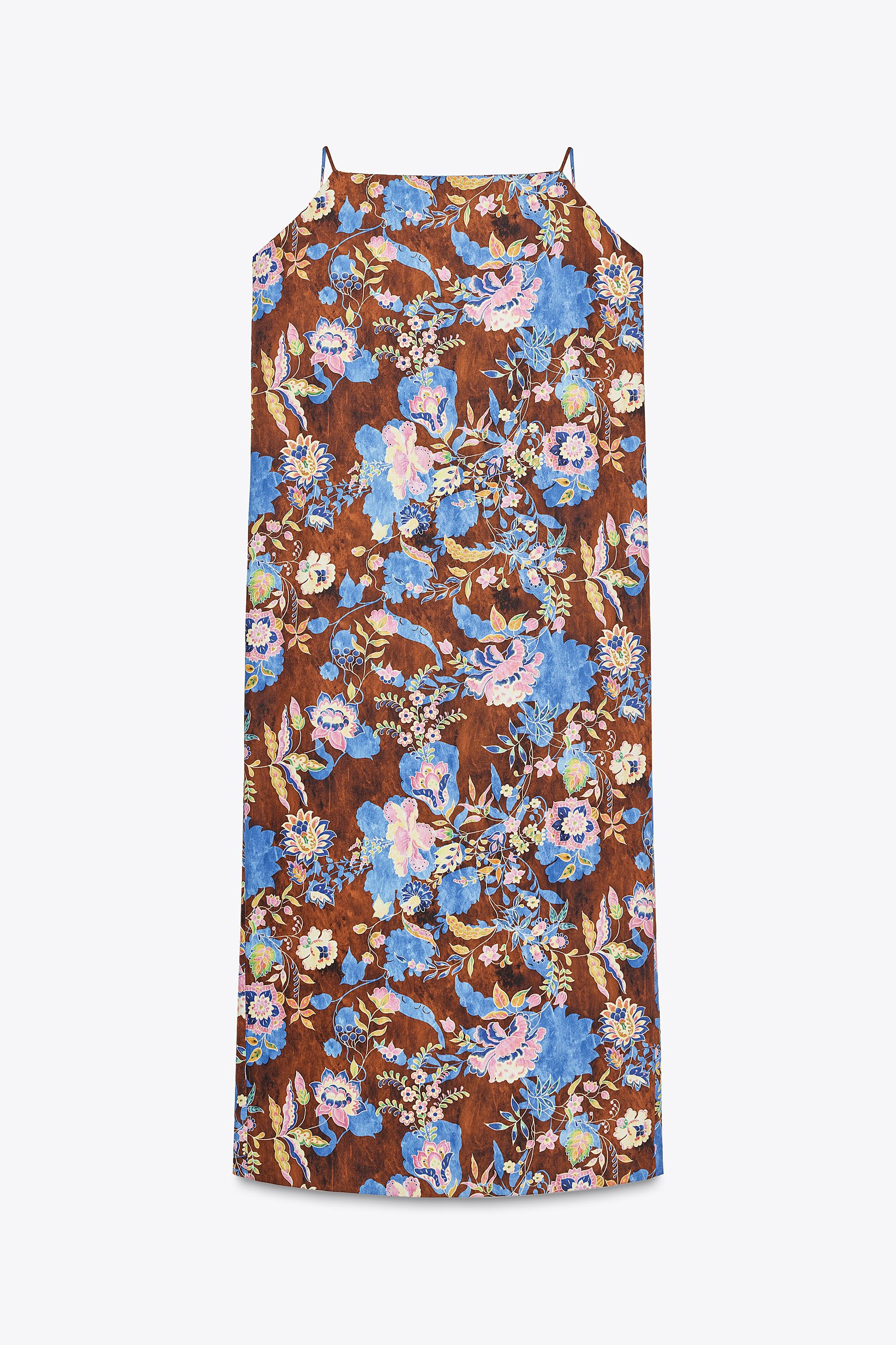 ZW COLLECTION PRINTED POPLIN DRESS | Zara US