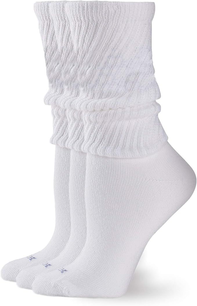 HUE Women's Slouch 3 Pair Pack, Soft Chunky Scrunch, Stack Socks | Amazon (US)