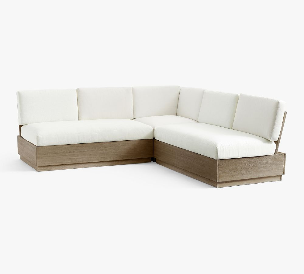 Indio Modern Platform L-Shaped 3-Piece Outdoor Sectional | Pottery Barn (US)