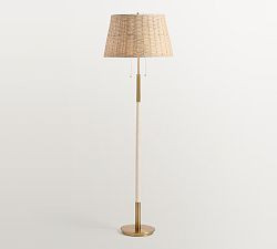 Reese Rattan Floor Lamp (53") | Pottery Barn (US)