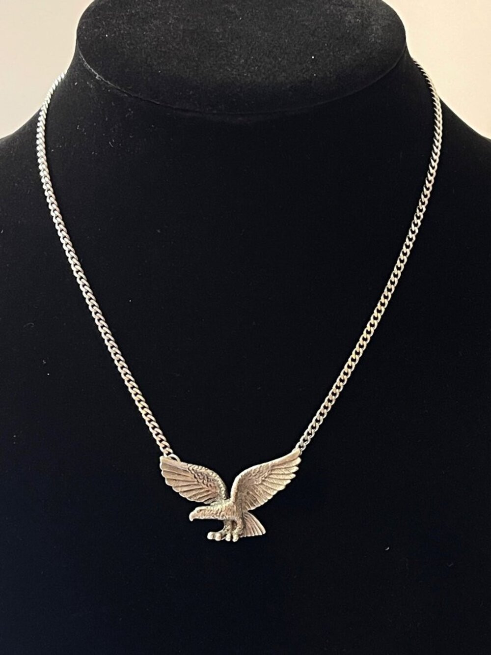 Vintage 70s Avon Eagle Pendant Necklace Pewter Tone Goth Emo | Poshmark