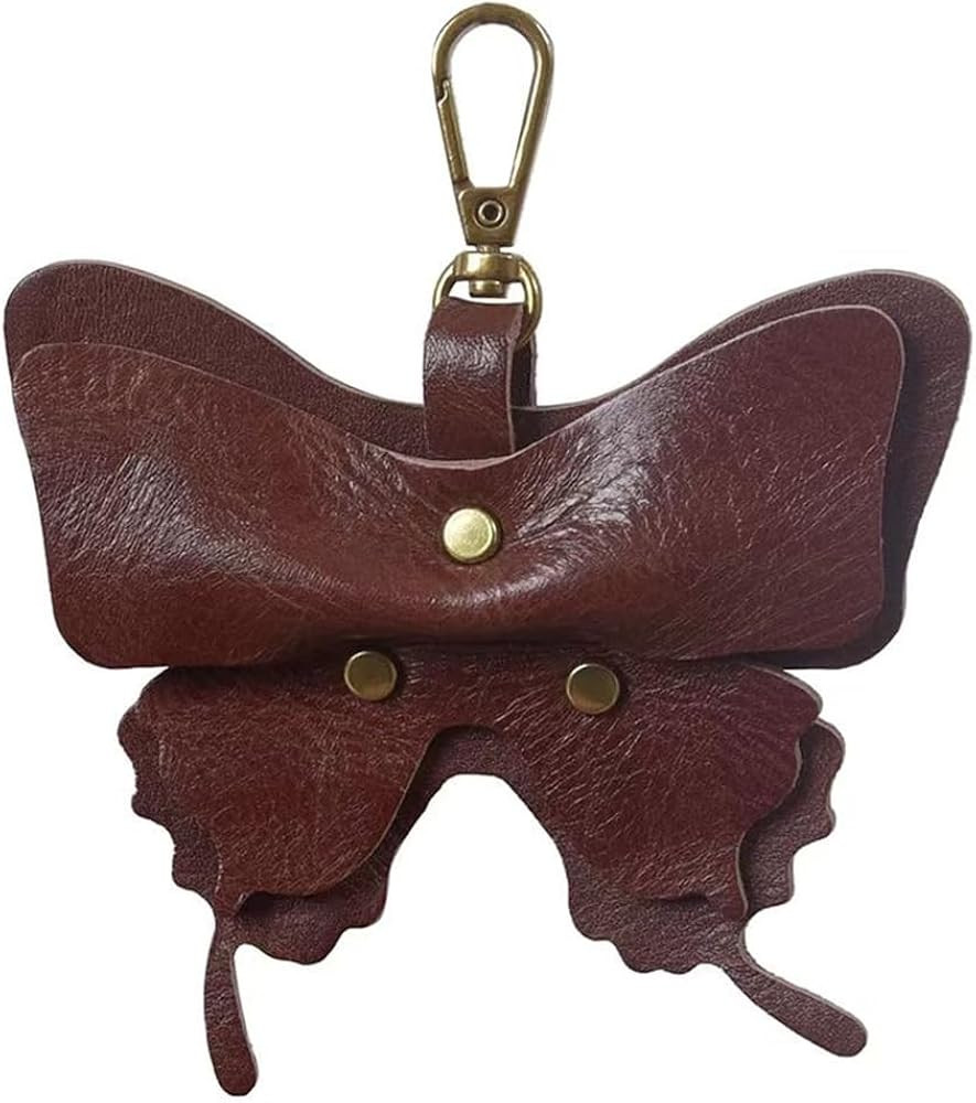 Leather Butterfly Keychain, Boho Butterfly Women's Decorative Key Fob, Gifts For Nature Lovers An... | Amazon (US)