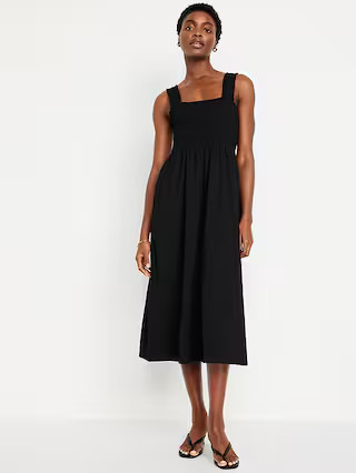 Fit &amp; Flare Smocked Midi Dress | Old Navy (US)